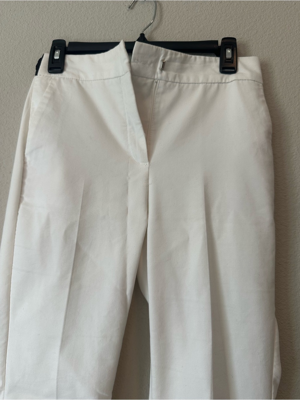 Zara White Dress Pants with Black Waistband - Picture 2 of 4